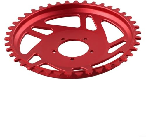 MoSundi 42T Kettenblatt-Offset-Korrektur, Kettenglied für Elektrofahrräder, E-Bike-Systeme, Motor, Aluminiumlegierung (rot)