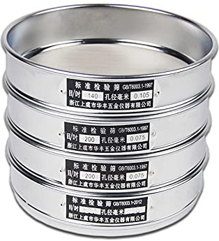 RPXHZLKTM Juego de tamices para harina, Tamiz de Prueba Laboratorio estándar, Malla Filtro Sus 304, Marco Cromado, inspección muestreo, tamiz farmacopea, diámetro 20cm, 80-500, 1 ud(80 Mesh(0.2mm))