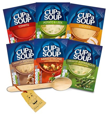 Cup a Soup Multipack Bundle: 6x Batchelors Cup a Soup, Instant Soup Sachets
