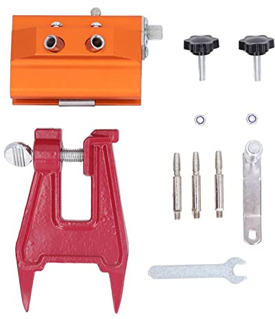 WIHFHGZ Afilador de Sierra de Cadena Portátil, Kit de Herramientas con Manivela, Aluminio en Amarillo, Rojo y Plata - Afilado Rápido y Seguro, Fácil de Usar para Trabajos al Aire Libre