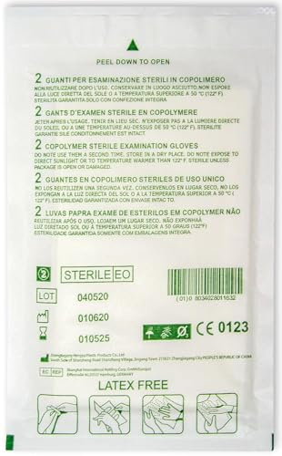 dentalseven Paio di guanti sterili in copolimero latex free Taglia M/L