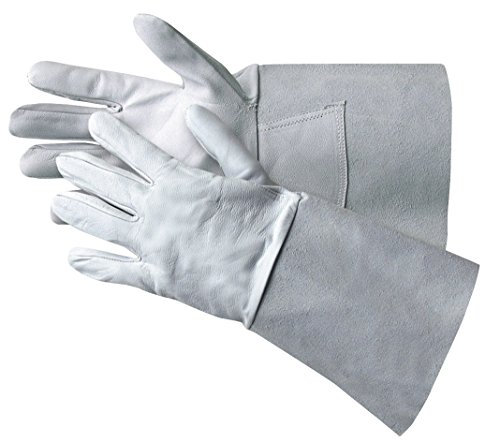 Jah 1102-WT läderhandskar 10 par stulpe natur Gr. 11