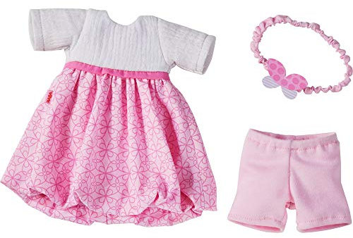HABA 305555 - Kleiderset Traumkleid, Set aus Kleid, Haarband und Hose, Puppenzubehör für alle 32 cm großen HABA-Puppen, Spielzeug ab 18 Monaten