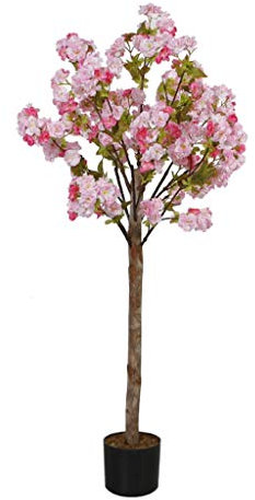 MYBA Kunstbaum Kirschbaum Künstliche Baum Simulation Pflanze Bonsai Hauptdekoration Wohnzimmer Hotel-Dekoration Gefälschte Baum Kunstpflanze (Color : Pink)