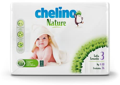 Chelino Nature Couche pour enfant Taille 3 (4-10 kg), 216 couches