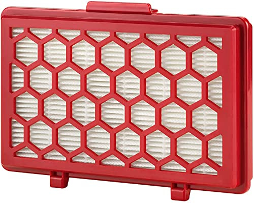 SEVERIN Hepa 14-Filter + Motorfilter, 2-teiliges Filterset, Filtration von Allergenen und Feinstaub bis zu 99,995 Prozent. Passend für SEVERIN Bodenstaubsauger BC 7048, BC 7049, Anthrazit/Rot, ZB 7223