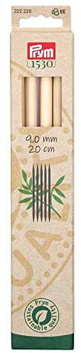 Prym 222220 Strumpfstricknadeln Prym 1530, 20 cm, 9 mm, Holzfarben