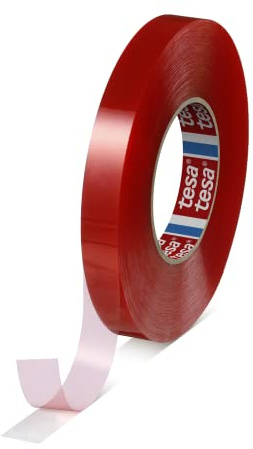 gws tesafix 4965 | Stark haftendes Doppelseitiges Klebeband, Montageband | transparent, Länge : 50 m, versch. Breiten (15 mm x 50 m)