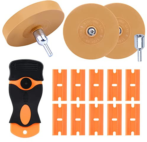 Folienradierer Mit Adapter Aufkleber Radierer: 3 Stück 88mm Folienradierer Akkuschrauber, Folienradierer Für Bohrmaschine Zum Professionellen Entfernen ​von Folien Und Kleberesten Am Fahrzeug