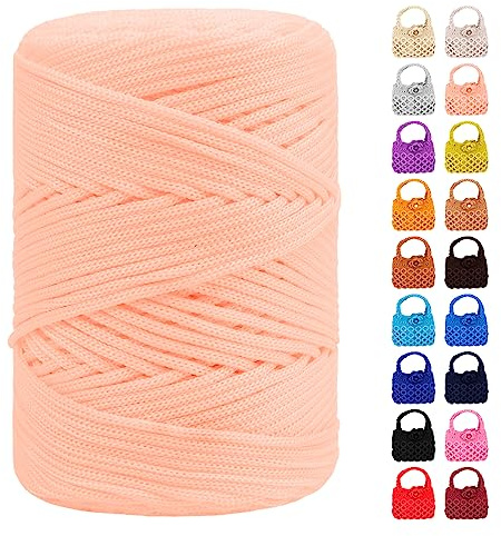 LEREATI Hilo Macramé 3mm x 170m, Cuerda de Poliéster Cuerda Macrame 3mm Colores para Manualidades, Ganchillo, Bolsa, Sombrero, Regalo para Tejedor (Beige)