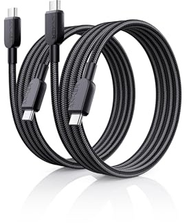 Anker USB C to USB C Cable (2Pack, 3FT/0.9m),240W Type-C Fast Charging Cord for iPhone 16/15 Series,MacBook Pro 2020,iPad Air 4 and More (Black) | For iPhone 17 / 16 Series, MacBook Pro 2020, iPad Air 4, and More