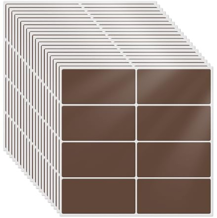 YIKIADA Braun Etiketten 40 × 19 mm Rechteckig Selbstklebend Klebeetiketten Wasserdicht Aufkleber für Marmelade Beschriften Adressetiketten 160 Stück