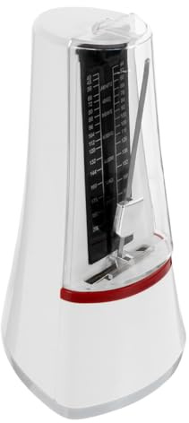 Toyvian Metronom Tragbares aus Abs und Metall Mechanisches Weißes Präziser Rhythmus und Genaues Spiel für Klavier und Erhu für Anfänger und Musiker