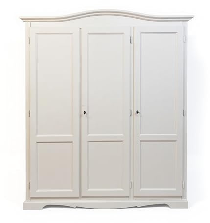 Mar.c.a. Design - Armario de madera maciza Arte Povera 158 x 56 x 197 cm - 3 puertas con sombrero Gendarme redondo - Made in Italy