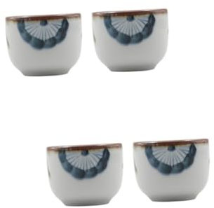 MAGICLULU 4stücke Handgefertigte Japanische Sake-Becher Mit Floralem Design Für Sake Und Andere Getränke Für Zuhause Bars Oder Besondere Anlässe