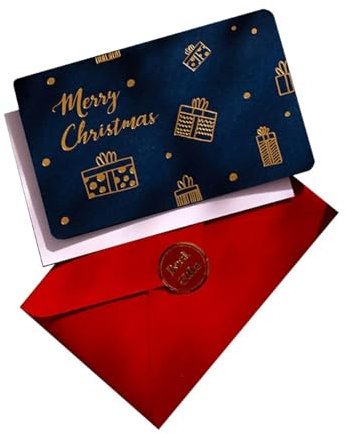 Grußkarten mit Umschlag, Geschäftspostkarten, Einladungen, Neujahrskarten, Weihnachten, Winterparty, 6 Stück