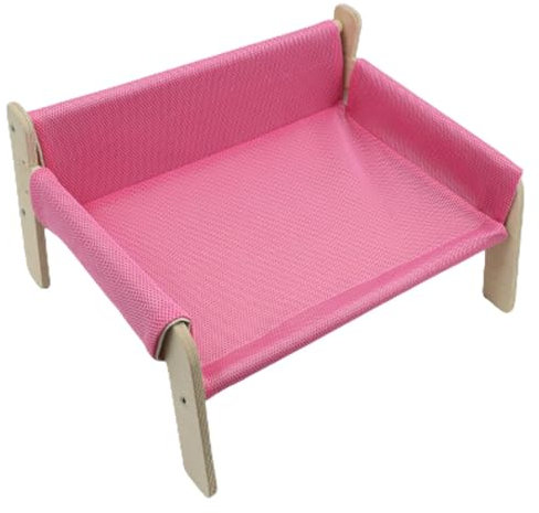 Generico Komfortables Katzenbett, hohes Hundebett, natürliches -Katzensofa, Haustierbett mit abnehmbarem Cover, Washable Hundebettbezug, natürliches Holzbett geeignet für -, Katzen- und Sofas