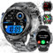 LIGE Reloj Inteligente Hombre Militar GPS, 1.43 AMOLED Smartwatch Hombre con Brújula, 500mAh Batería, Pulsómetro, Monitor de Sueño, Impermeable IP68, 170+ Modos Deportivos para Android iOS