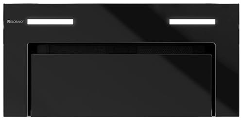 GLOBALO Einbauhaube mit Anschluss an das H2H-Induktionskochfeld, 60 cm, Touch-Steuerung, Fernbedienung, LED-Anzeige, 3 Geschwindigkeitsbereiche, gehärtetes Glas, Gingero 60.2 H2H Black
