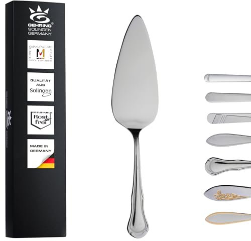 Gehring Solingen Chippendale Pelle à tarte I Pelle à gâteau pour pizza et pâtisserie, lasagnes, quiche en acier inoxydable 18/10 I Passe au lave-vaisselle I Fabriqué en Allemagne