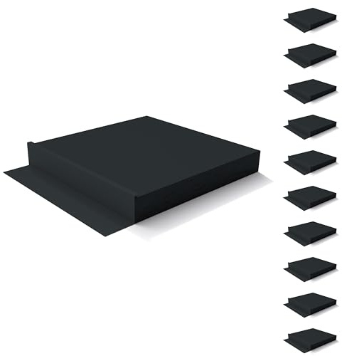 LP SmartSide ExpertFinish J-Block, Brushed Smooth Texture, Engineered Wood Mounting Block for Exterior Fixtures, 7.25 x 7.25, 10pk (Abyss Black)
