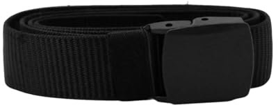 FortuneGlobe Cintura di sicurezza da viaggio, con tasca nascosta antifurto, cintura a portafoglio da uomo in nylon resistente, regolabile da 66 a 107 cm per viaggi e attività all'aperto, Nero , 1