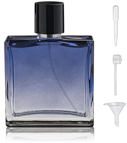 Yerpkefey 50ml/1.7 Oz Glass Spray Bottle Perfume Atomizer,Perfume Bottles Empty Travel Refillable Spray Bottle with 3 Kinds of Dispenser (50ml)