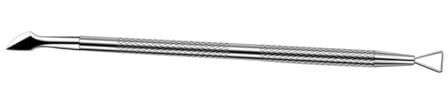 Gatuida 2 piezas Empujador de Cutículas Doble Punta Acero Inoxidable Herramienta de Manicura Duradera para Cuidado Diario de Plateado para Ablandar Durezas y Limpiar Uñas