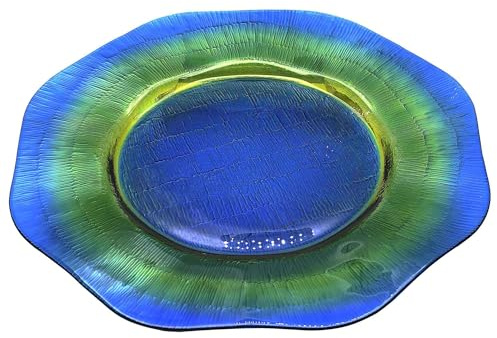 Gala&K | Caja de 6 bajoplatos de cristal | Colección ONDAS | Redondos | Ø 33,5 cm.