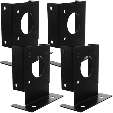 EXAOMBLE 4pcs Fence Post Support Brackets Pavilion Base Bracket Stainless Steel Wood Post Anchor Deck Porch Railing