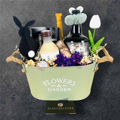 Osterkorb Beschwipster Hoppelhase | Ideal als Geschenk | Für Ostern | Ein toller Geschenkkorb