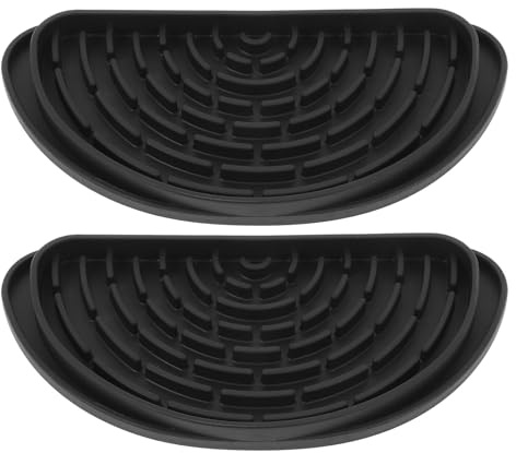 Didiseaon Vaschetta Accessorio Pratico 2 Nero in Silicone Pezzi Raccogli Gocce e Facile da Pulire Antigoccia per Frigorifero per Cucina Moderna