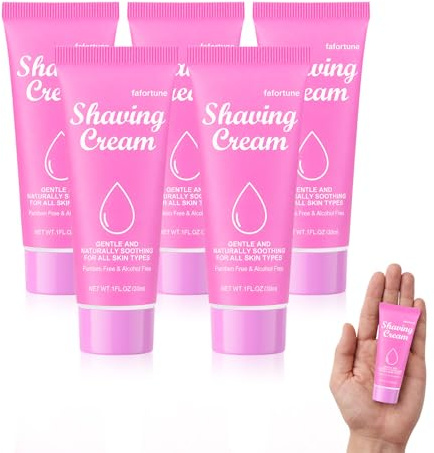5 Womens Shaving Cream Bulk Travel,1fl oz/30ml Shave Gel for Women | Care Dry Skin Womens Shave Gel for Travel Guests(Jasmine)