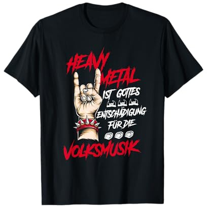Heavy Metal Volksmusik Metaller Pommesgabel Rock Geschenk T-Shirt