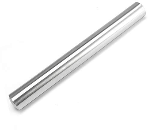 WVY 13.6 inch stainless steel rolling pin for pancakes pastry dough pizza crust of kneading tools