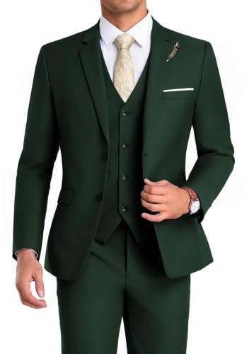 Mrbuerly Men Suits 3 Piece Classique Homme