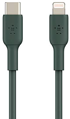 Belkin Boost Charge Cable USB-C a Lightning (Cable de Carga Rápida para iPhone 14 y Modelos Anteriores) Cable USB-C para iPhone con Certificación MFi (Verde Noche, 1 m)