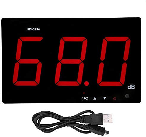 Oumefar Schallpegelmesser Home USB-fähiger LCD-Bildschirm Schallpegelmesser-Tester für Office