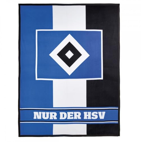 Hamburger SV HSV Fleecedecke Blockstreife150x200 - -