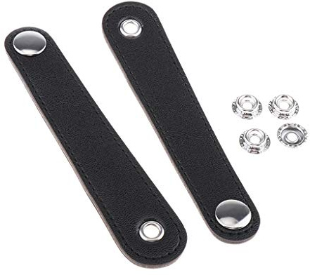 Hellery Bellows Holder Straps Accordion Bellows Replacement Straps, Black , Black, 11.2cm