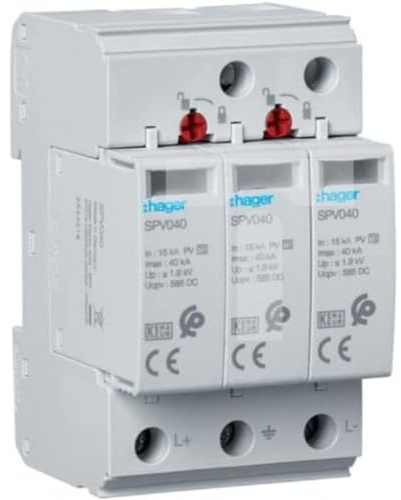 Überspannungsableiter C Typ 2 PV 3P In 15kA Imax 40kA 3,7kV 1000V DC SPV340