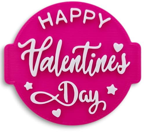 Happy Valentines Day Embosser Stamp for Fondant, Icing, Cupcake, Cake, Biscuits, Decoration
