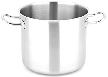 METRO Professional Olla para sopa, acero inoxidable, Ø 20 cm, 5 L, altura: 17.5 cm, inducción, sin tapa