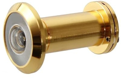 Türspion Spion 200° Weitwinkel Objektiv 36-56mm Türstärke Türsicherung Sicherheit 16mm (gold)