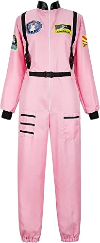 Jutrisujo Astronauten kostüm Damen ErwacÖsene Kostüm Astronaut Weltraum Raumfahrer Halloween Cosplay
