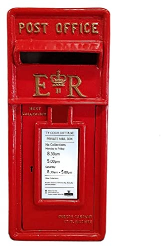 County Engraving Personalised Mail Post Box Door Insert Sign Collection Time plate Engraved Wth Your Text (20cm x 11cm)