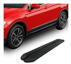 OMAC Pedane laterali per davanzali laterali compatibili con Jeep Compass 2017-2023 in alluminio, nero 2 pezzi, 1714939B
