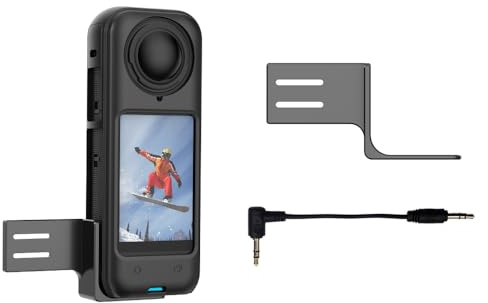 Zhixteu Für Insta360 X5 X4 X3 X2 Mikrofon Adapter, Action Kamera Mikrofon Erweiterungskit Adapterkabel Zubehör