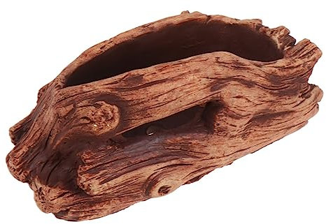 CAXUSD Pot De Fleurs Bassin en Ciment Créatif De Souche Décoration Maison Bureau Pot en Ciment Marron Résistante Aux Fuites Plante Succulente Solide