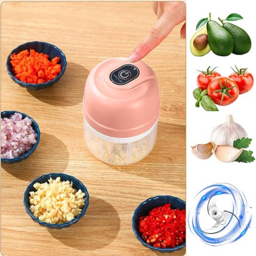 Picadora de ajo, picadora de ajo, procesador de alimentos doméstico de 250 ml, triturador pequeño, adecuado for procesador de alimentos inalámbrico de verduras for carne de fruta, chile y jengibre /62